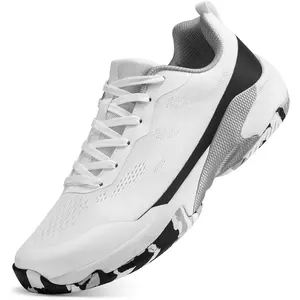 Wide Tennis Shoes for Men All Court Pickleball Racquetball & Squash Athletic Sneakers with Arch Support & Cushioned Midsole