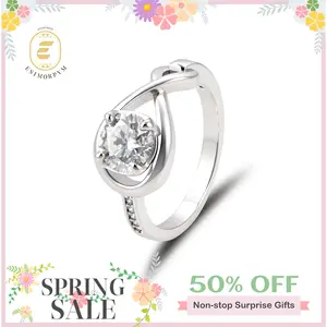 Moissanite 1ct Eternal Embrace Entwined Ring Wedding Engagement Anniversary Valentine's Day Romantic Gift Daily Wear mothersdaygift