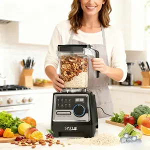 SPZTJK Professional Blender,Kitchen for Blender 68oz BPA Free 2 Containers Countertop Blenders, Ice cream machine, Ice Crushing&Max.2400Watts/1000Watts Blender and Grinder Combo 24000RPM , Smoothies/Juice/Nuts BUTTER/Food Processor/Kitchen Appliances