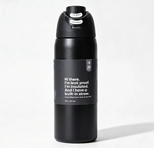 Double- Insulated Cup, 32oz, North American Internet Celebrity  Handheld Straight-Sided Tumbler keep special edition freesip