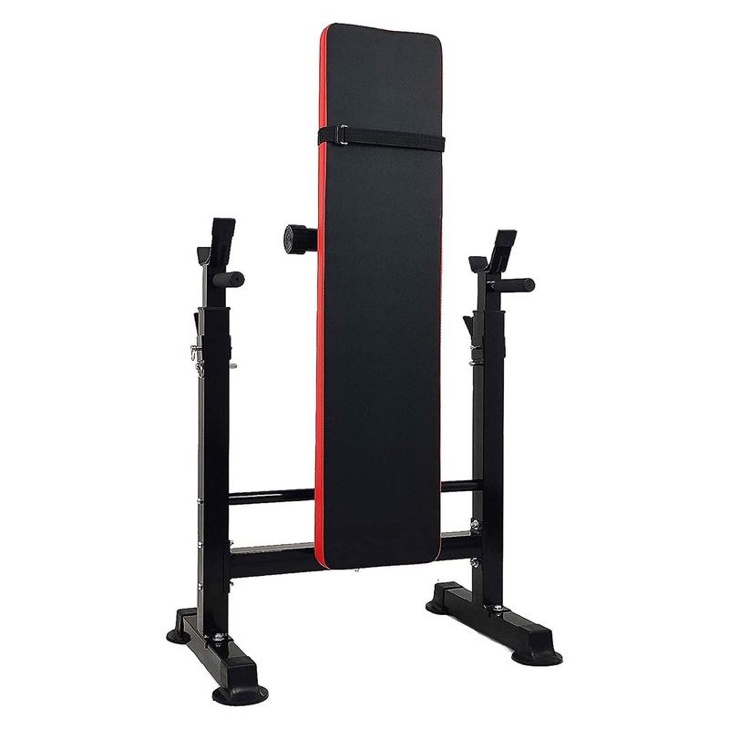 BalanceFrom Fitness Multifunctional Adjustable Workout Station with Squat Rack, Olympic-Style Bench, 400 lbs Weight Capacity, 40 x 12 x 40 Inches