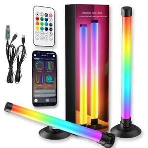 Set of 2 LED Light Bars for Your Space, Featuring IC+RGB Technology with App And Remote Control, Dynamic Music Synchronization, USB Powered, Wireless, Color-Changing, And Dimmable, Perfect for PC Setups, TV Backlighting, Music Classrooms Sold by