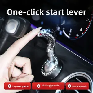 Durable Metal Car One-Key Start Joystick Universal Vehicle Interior Decor Parts Premium Metal Start Button Joystick Universal Fit for Most Vehicles Interior Decor