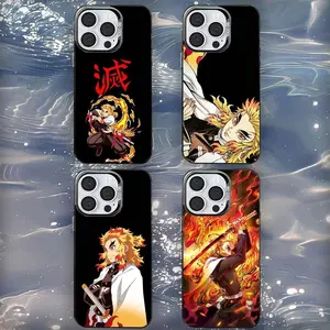 K-Kyojuro Rengoku Anime Phone Case For iPhone17, 16,15,14,13,12,11,Mini,Pro,SE,XS,MAX Black Matte Shockproof Cover