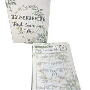 I'm Sweet Home Housewarming Game - Find Someone Who 33 Count Cards with House Design and Tree Elements