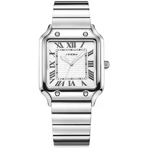 Classic Square Watches for Men with Roman Numerals Casual Watch