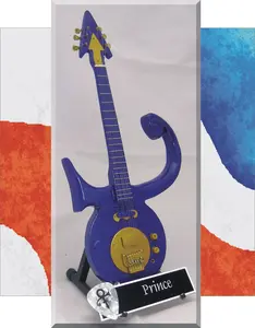PRINCE Miniature Guitar  Purple with Guitar Pick