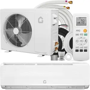 18000 BTU Mini Split Air Conditioner Heat Pump System, 19 SEER2 230V Ductless AC Cool Up to 1250 Sq. Ft, Complete Installation Kit, White
