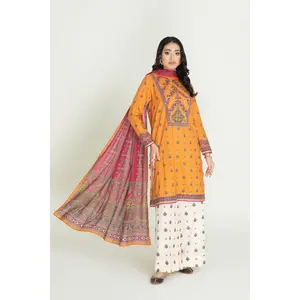 3PC Printed stitched Lawn Suit KLA-3723