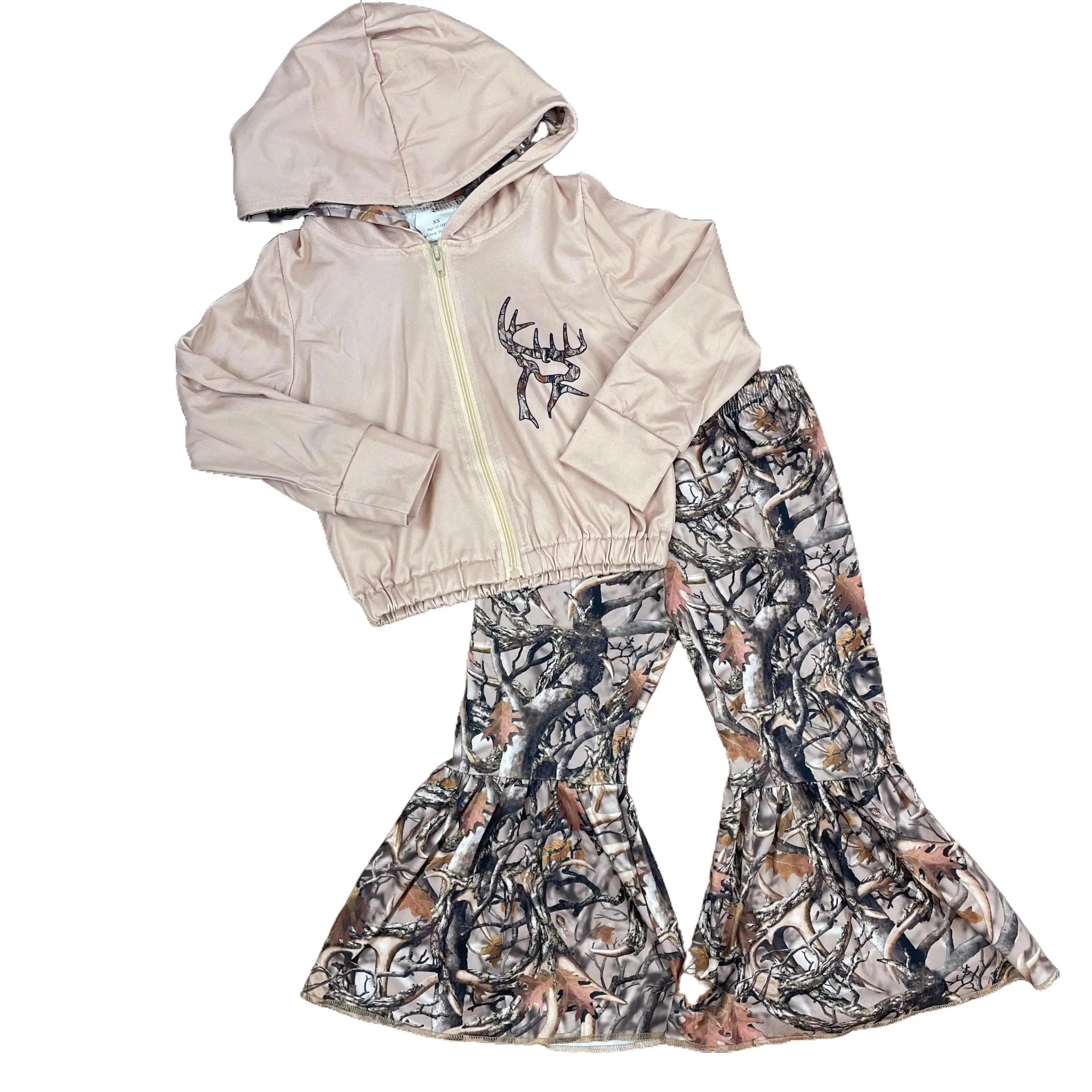 Girls Deer Camo Jacket and Pants Set Girl Clothes Hoodies set