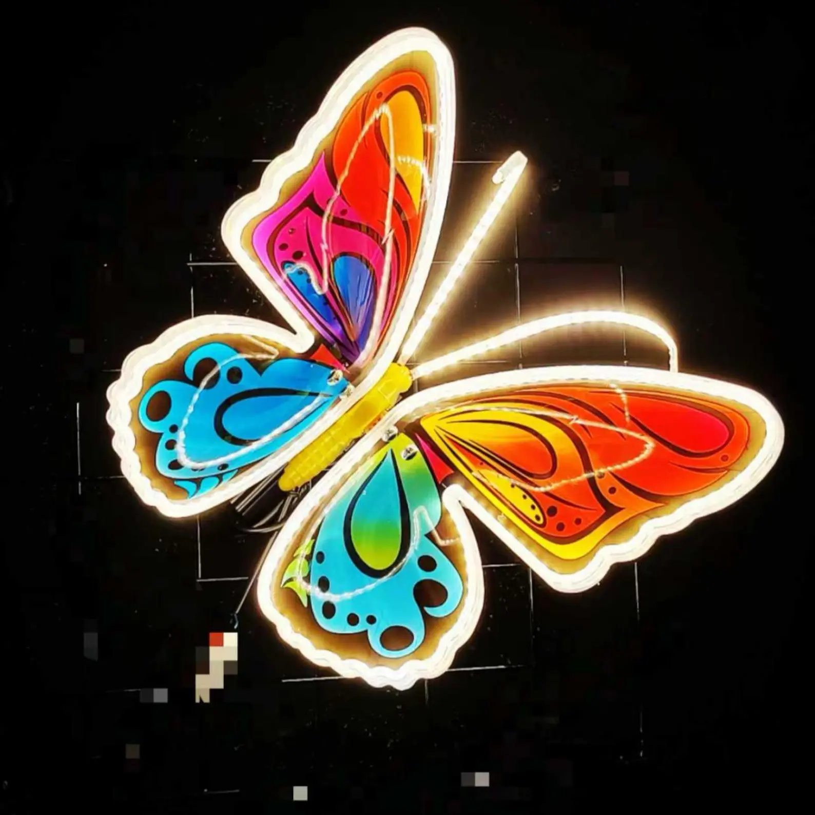 Solar Garden Lights, Outdoor Butterfly Garden Decor Large 40" Metal Decorative Lights, Waterproof Butterfly Decoration for Outside Patio Yard Porch Birthday Gardening Gifts