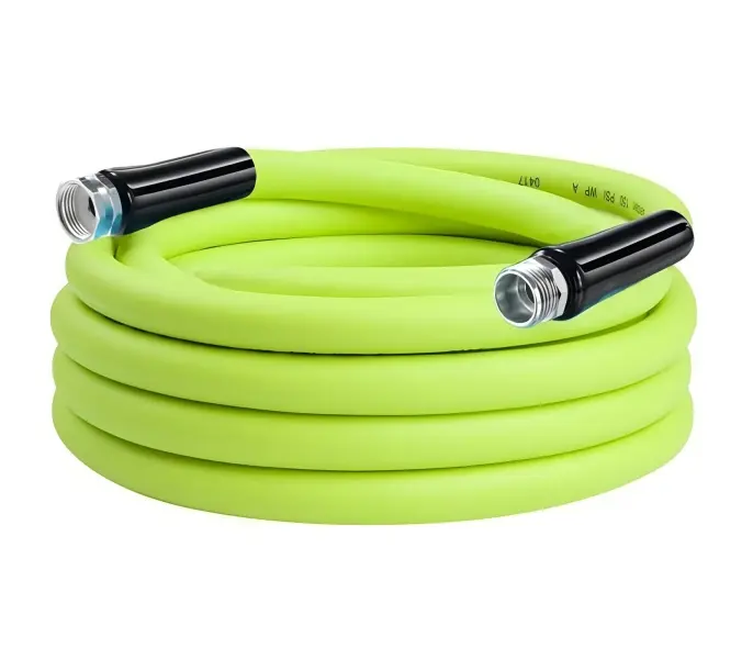 Garden Hose 5/8 Inch x 25ft, Hybrid Polymer Heavy Duty Lightweight Water Hose with 3/4" GHT Aluminum Fittings, Kink Resistant Leakproof Rustproof Hose for RV Camping & Outdoor Garden Watering