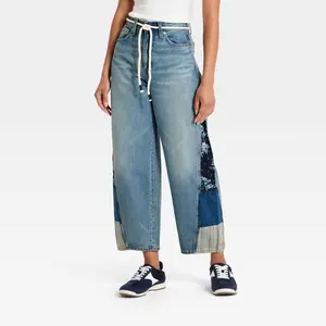 Women's High-Rise Easy Barrel Bandana Print Jeans - Universal Thread