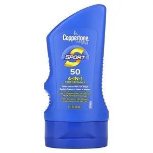 Coppertone Sport, Sunscreen Lotion, 4-In-1 Performance, SPF 50, 3 fl oz (89 ml)
