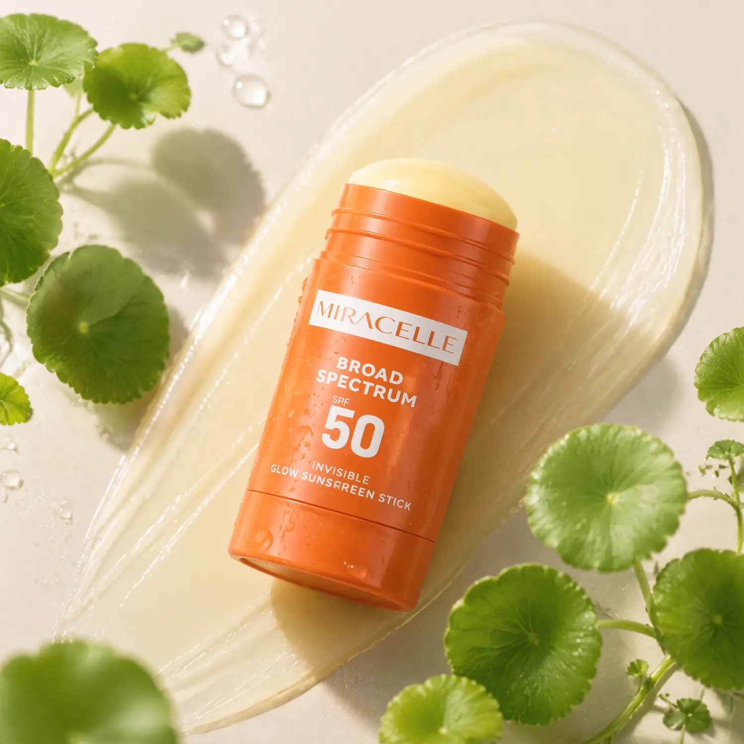 MIRACELLE SPF 50 Sunscreen Stick,Invisible Glow Finish Sun Protection for Face & Body,Easy Swipe, Mess-Free, Lightweight Daily Sunscreen,sun safety essentials