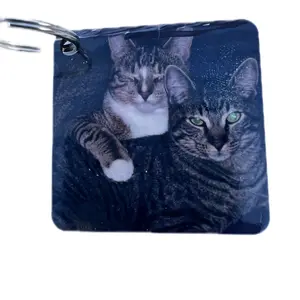 Personalized pet photo keychain