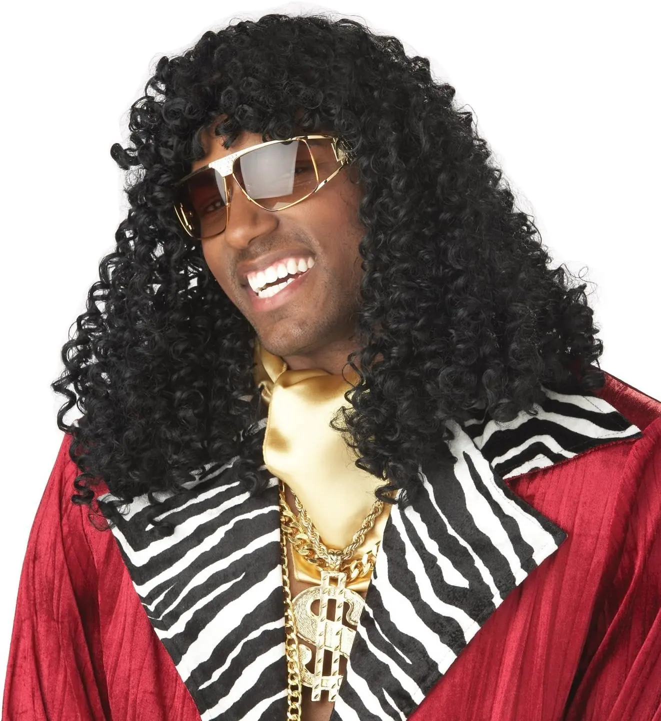 Black Super Freakin Jheri Curl Costume Wig