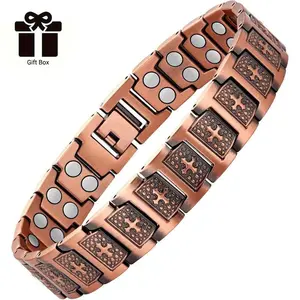 Men's copper platingwatch chain 2X super strong magnet,  magnetic watch chain including adjustment tool elegant double row design, very suitable for business and yoga, suitable for daily wear and special events Father's Day gifts jewelry gifts