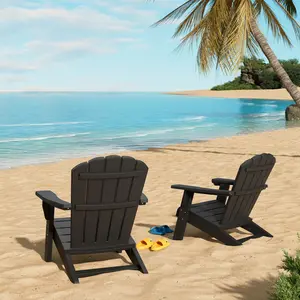Modern Adirondack Chairs with Cup Holder, UV-Resistant & Waterproof, Perfect for Outdoor Use in Gardens, Patios, and Camping,  Christmas gift
