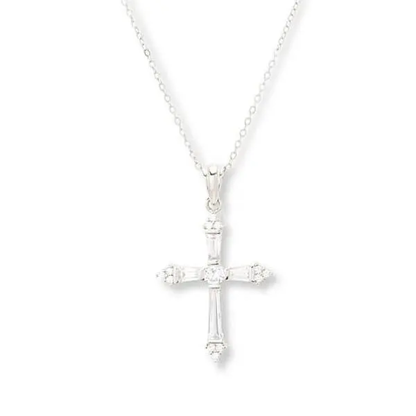 Radiance by Absolute™ Baguette and Round Cross Necklace