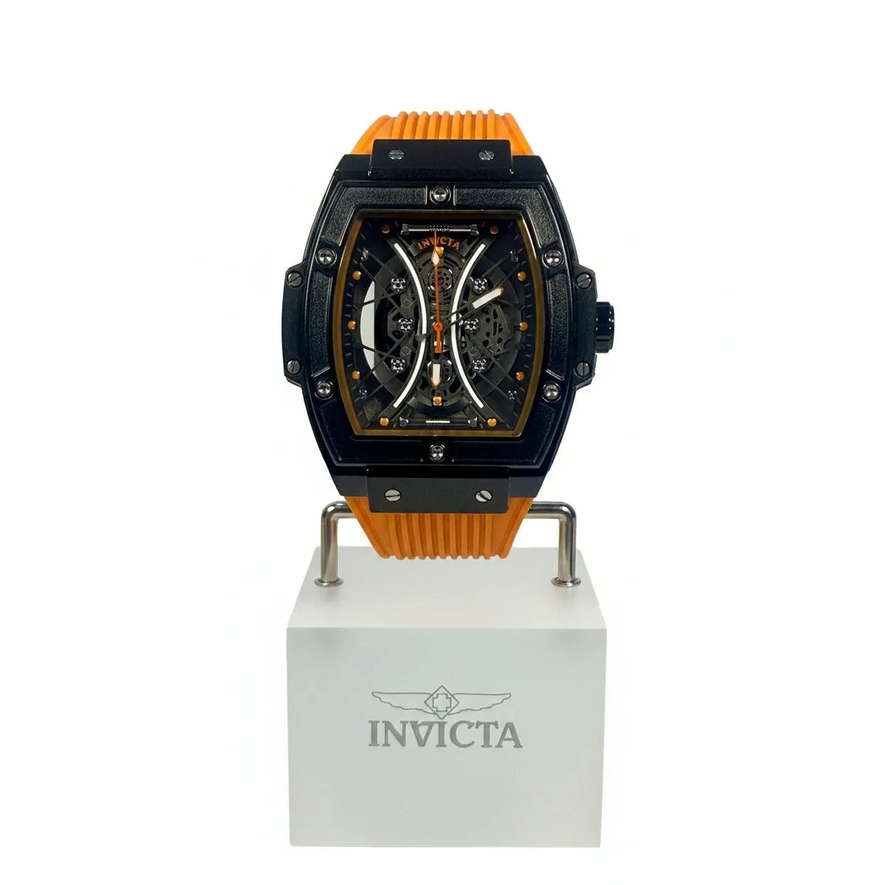 69842 Invicta S1 Rally Mens 50mm Orange Silicone Strap Chronograph Watch