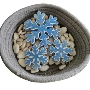 Snowflake Car Freshie Vent Set Air Freshener Winter Diffuser with 10 Inch String for Small Areas Handmade Aroma Beads