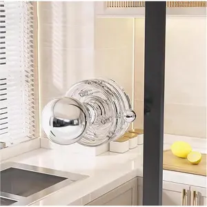 Suction Cup Glass Mirror Door Handle, Refrigerator Drawer Bathroom Wall armrest, Bathtub Shower Handle Kitchen Drawer Cabinet knob Suction Cup (Transparent)