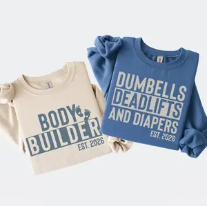 Custom Body Builder Pregnancy Announcement Sweatshirt,Dad Bod New Dad Shirt, Gift for New Mom,Future Mom Dad Parents Gift,Pregnancy Reveal