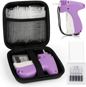 Price Tagging Guns for Clothes, Retail Price Tag Attacher Guns for Clothing (Not Stitch Gun), Includes 5 Needles, 2000 Barbs Fasteners, 1 Hard EVA Bag(Purple)