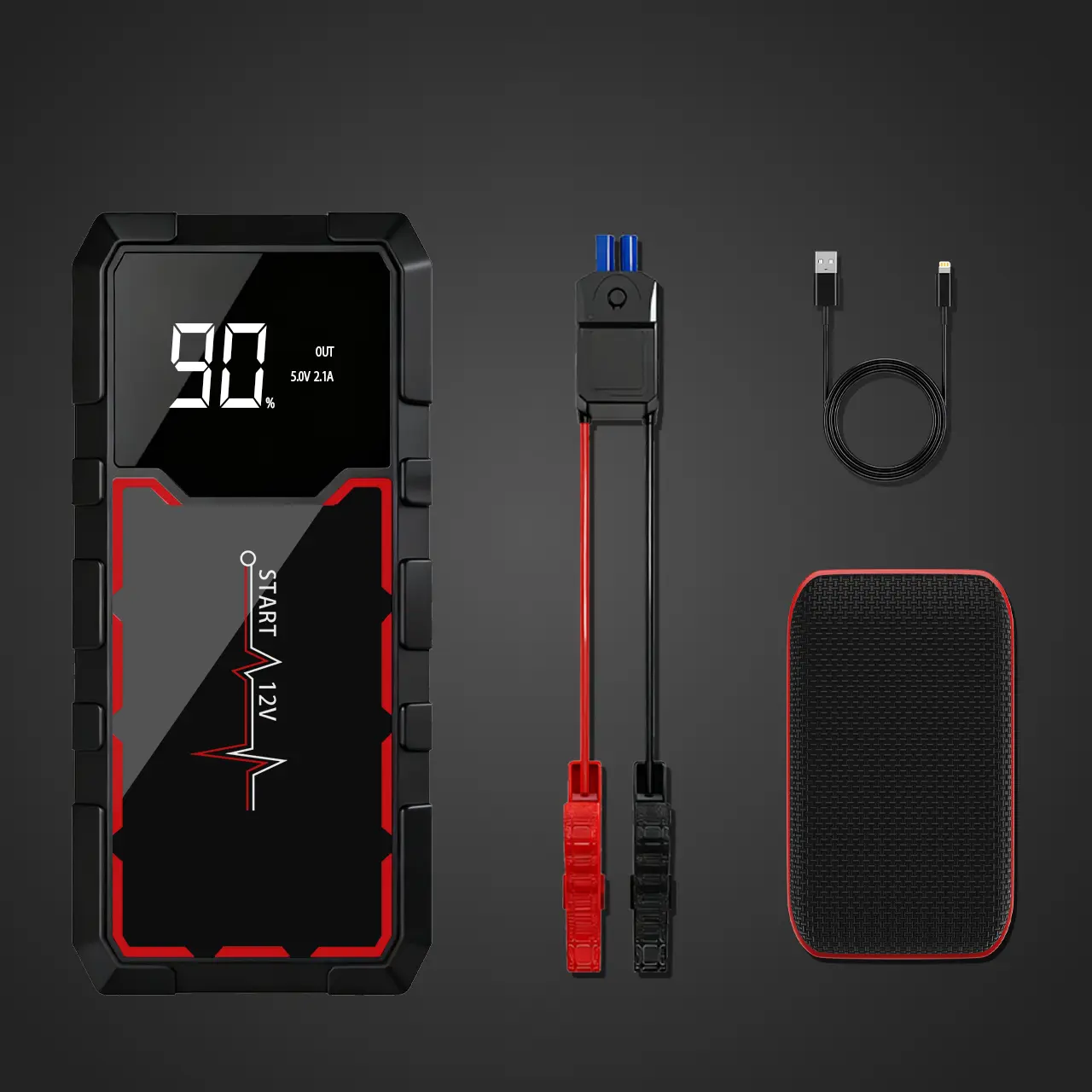 78000mAh Car Jump Starter, Portable Car Battery Jump Starter Power Pack with LED Display, Emergency Car Jumper & Phone Power Bank, Built-in LED Flashlight
