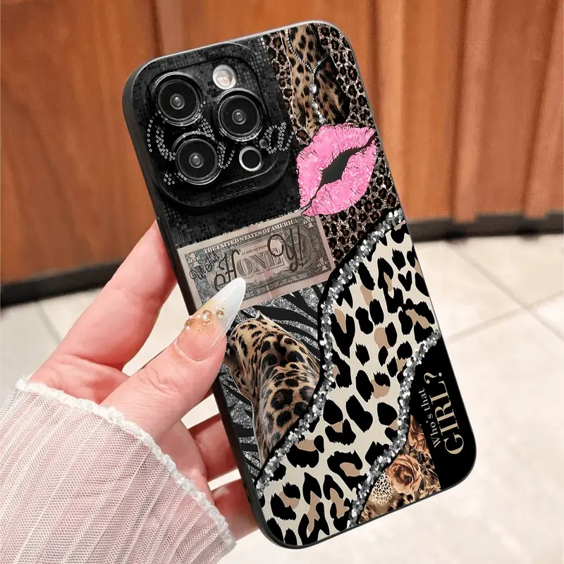 Tiger Print Leopard Phone Case, Smartphone Casing, Valentine's Day Gift Anti-Drop Wear-Resistant Fashion Durable Protection, Fits Multiple Models iPhone