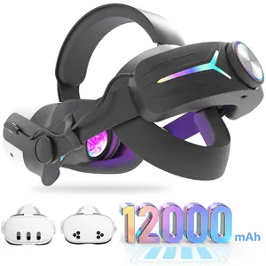 Aston Digital VR 12000mAh Elite Strap for Quest 3/3S - 8H Uninterrupted VR with Perfect Balance & Plush PU Comfort