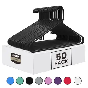 Utopia Home Durable Plastic Hangers with Hooks – Space-Saving Clothes Hangers for Closet Organization Utopia Home Durable Plastic Hangers with Hooks – Space-Saving Clothes Hangers for Closet Organization