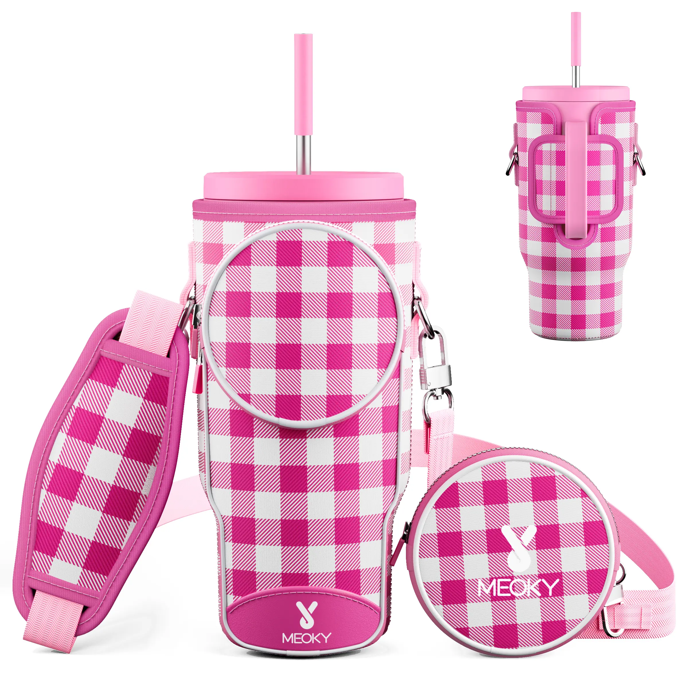 Pink and white check