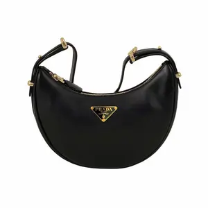 Pre-owned PRADA Calfskin&Lambskin Shoulder Bags BJ1109904085 Black Arque