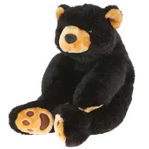 21 in. Plush Bean Bear - Black