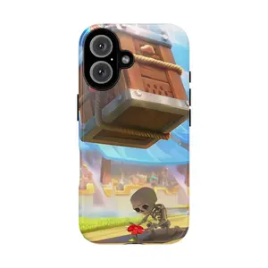 Skeleton Emote Clash Royal Game Phone Cases Phone Cover Hard Case Tough 2-piece Phone Case For 17 Air 17 Promax 16 15 14 11 Pro Max 13 12 Mini XR XS X Soft Back Cover Protection Shockproof Cellphone Smartphone