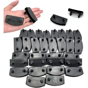 30pcs 54x9mm Black Replacement Bed Slat Plastic End Caps Holders for Holding Securing Wooden Slats Bed Base,Width 54mm x Height 9 mm (Inside Dimension)