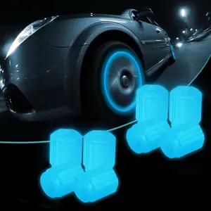 8PCS Tire Valve Cap, Fluorescent Glow in The Dark Air Caps Cover, Waterproof Luminous Car Tire Valve Caps for Car, Truck, SUV, Motorcycles, Bike