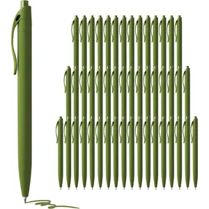 Pens Bulk, 50 Pack No Bleed Sage Green Click Pen, Wholesale Retractable Ballpoint Pens, Pens Medium Point, Smooth Ink Pen, 1.0MM Sage Green