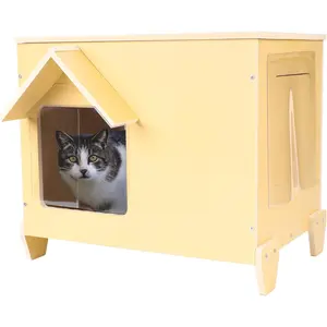 Outdoor  Houses Feral  Shelter Wooden Stray  Condo Outside Sturdy  and Insulated with Escape Door (one  upgrate)