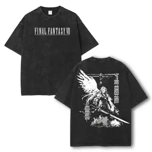 valentine shirts FINAL FANTASY 7 Sephiroth Anime T Shirt, Unisex Softstyle Tee,  T-Shirt, Gifts for Gamers Stylish Japanese ShirtGaming Streetwear Graphic unisex menswear top funny shirt gift Casual Cotton Vintage Phantom Troupe