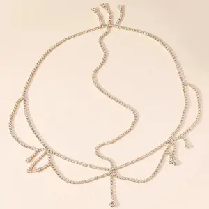 Fashion Rhinestone Multi-layer Headchain Fringe Hair Headpiece