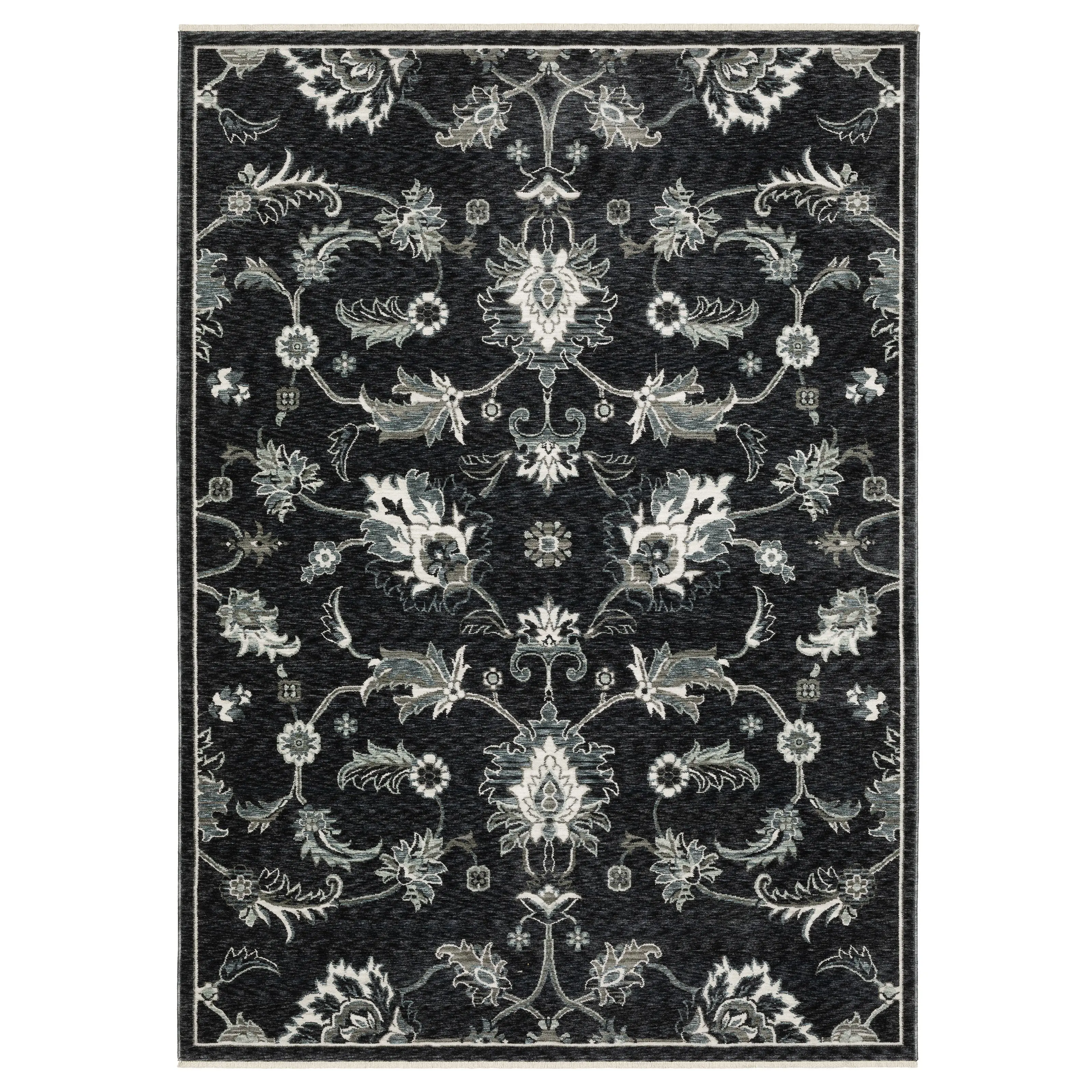Oriental Weavers Echo ECH05 Blue Ivory Traditional Machine Woven Rug