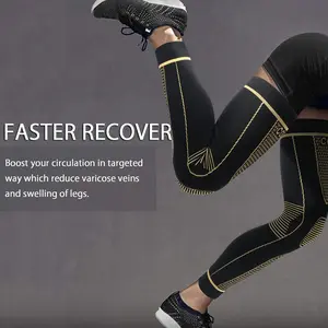 Copper Compression Leg Sleeves for Men & Women - Long Knee Support for Running, Basketball, Arthritis Support, Cycling - Anti-Slip Sport Leg Protector