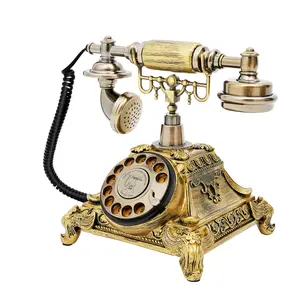 European Style Old Retro Phone Desk Phone Antique Design Landline Telephone Vintage Decorative Telephone Decor Old Fashioned Phones