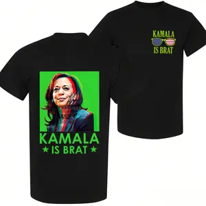 100 Cotton Casual Style Men's T-Shirt Kamala Is Brat Graphic Print Summer Wear Gift For Political Enthusiasts