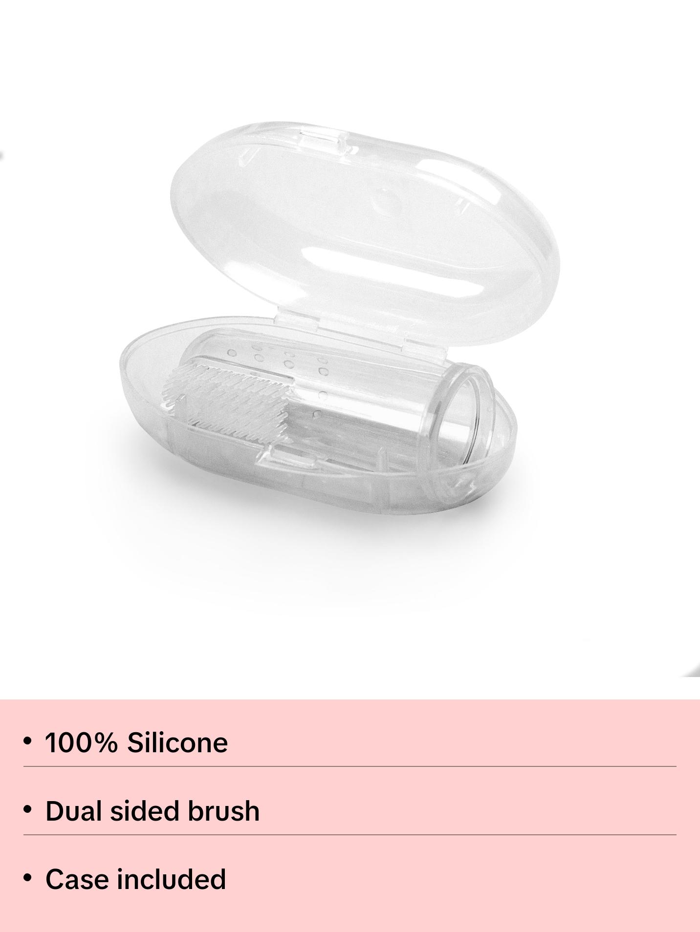 Primo Passi Finger Silicone Toothbrush with Case Holder for Comfortable Oral Care