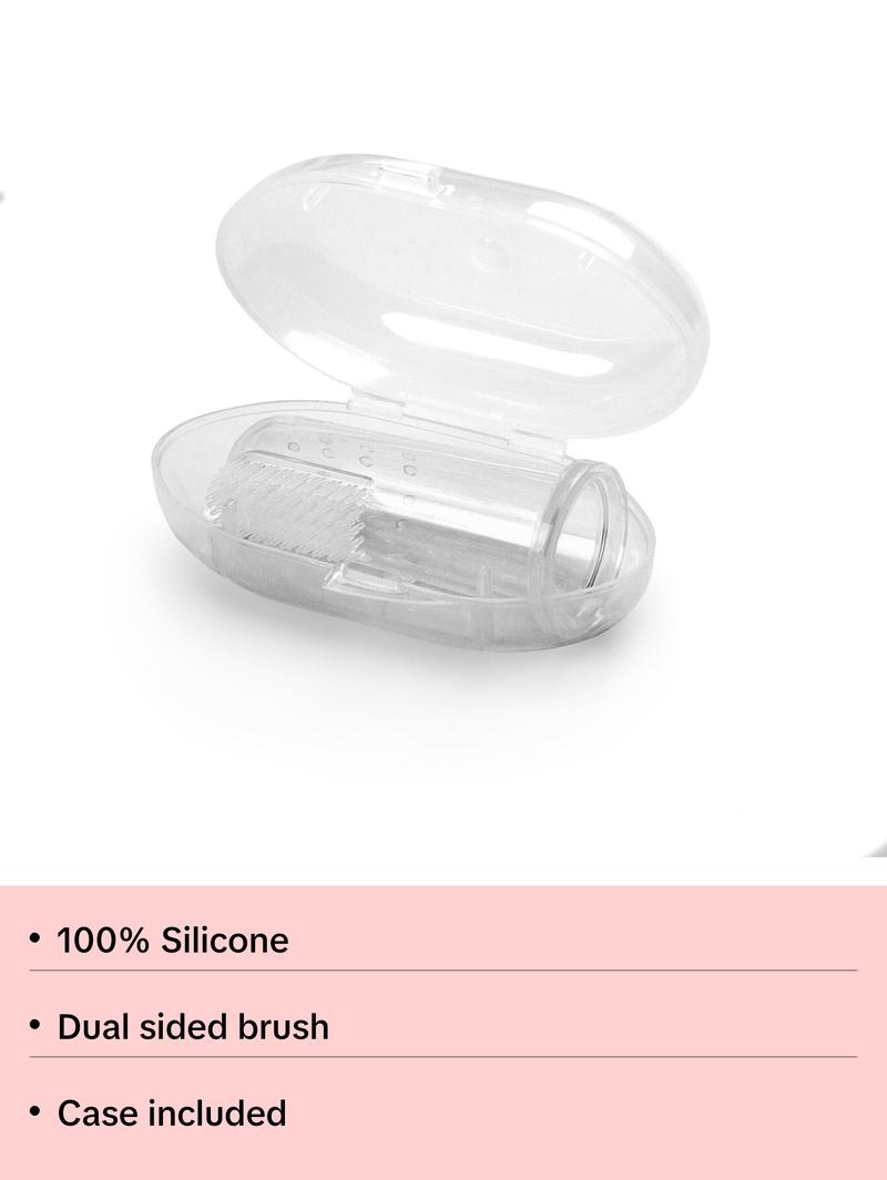 Primo Passi Finger Silicone Toothbrush with Case Holder for Comfortable Oral Care