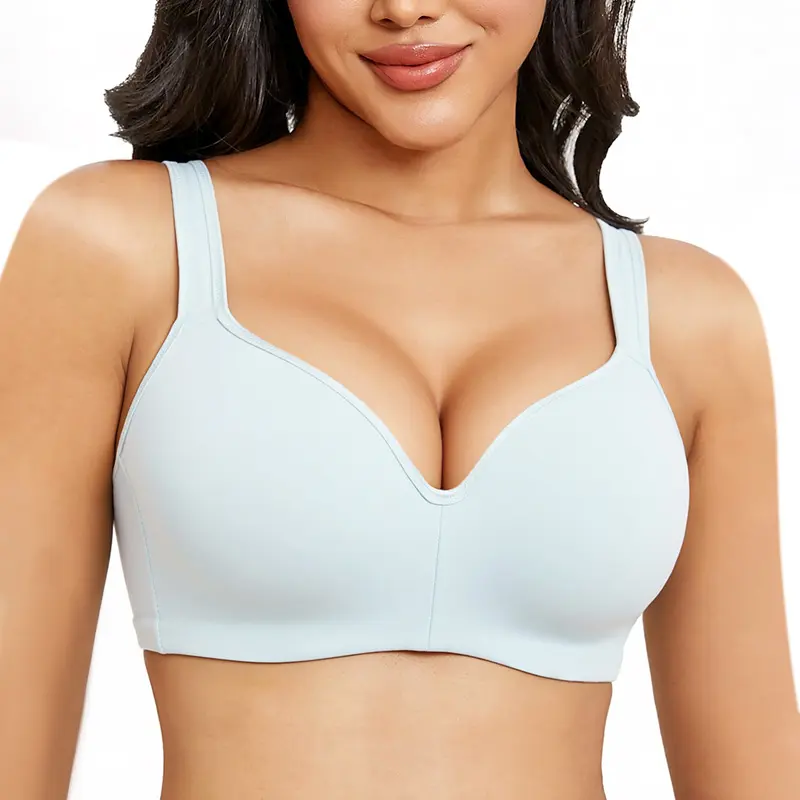 WMBras Women's Breathable 3/4 Cup Support Bra Wide Strap Comfort Bra with Natural Lift  Shape Support Everyday T-Shirt Push Up Bra